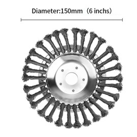 Lyfengdeam 6/8" Weed Brush Steel Wire Trimmer Wheel Garden Lawnmower Grass Cutter Head