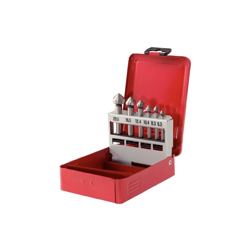KS Tools 336.0406 HSS Taper and Deburring Countersink Set, Sheet