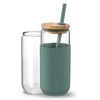20oz Glass Water Tumbler with Silicone Protective Sleeve - Beer
