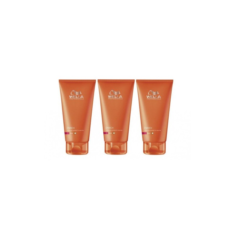 Wella Enrich Conditioner 3 x 200 ml Thick Hair/Thick Professional Care