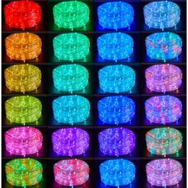 Brightown Rope Lights Outdoor, 72 FT 24 Color Changing String Lights with Remote, 200 LED Rope String Lights Indoor Bedroom, Rope Lights for Outside, Waterproof Christmas Lights for Outdoor Decoration