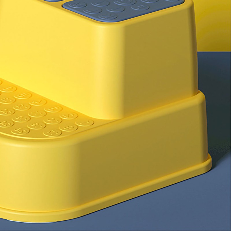 Toilet Step Stool Plastic Non Slip Heavy Duty Rollover Prevention