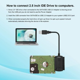 USB Interface IDE ATA SATA ATAPI to USB 1.1/2.0 Adapter Converter Cable for 2.5" 3.5" Inch Hard Drive