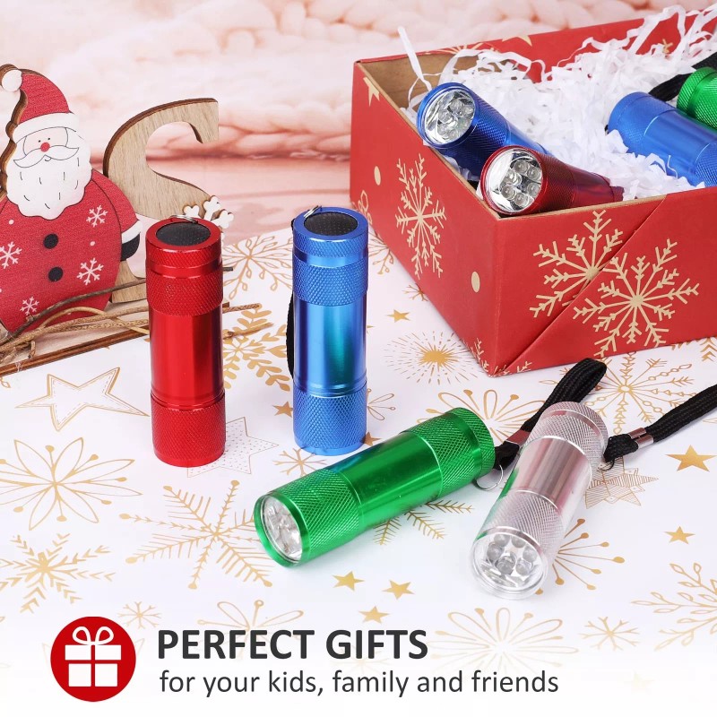 FUTE, FASTPRO FASTPRO 20-Pack Aluminum 6-LED Flashlights Set with Lanyard