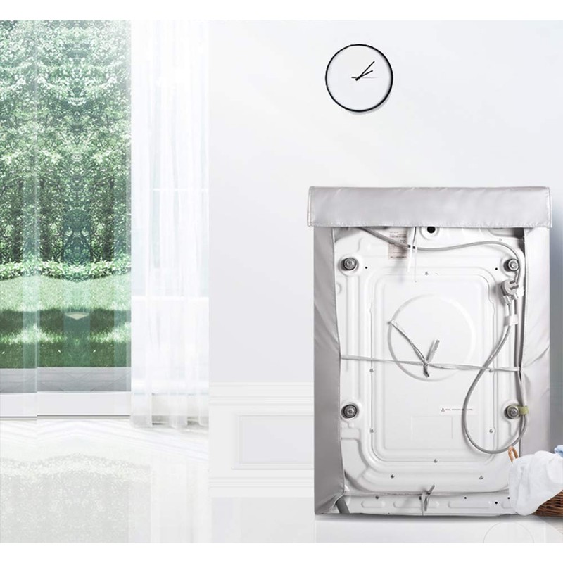 Mr.You Washing Machine Dustproof Cover for Front Washing Machine (Silver)