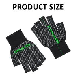 Lightweight Men and Women Half-Finger Slip Breathable Fingerless Work Gloves, Fingerless Work Gloves for Climbing, Cycling Thin Gloves, Gym, Training, Workout, Weight Lifting Outdoor