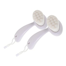 TOVINANNA 2pcs Cleansing Brush Exfoliating Brush Face Brush Skin Exfoliator for Face Dry Brush for Face Facial Scrubber for Face Facial Exfoliator Brush Face Washer Scrubber White Plastic
