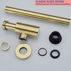ZASLEME Brass Round Bottle P Trap, Basin Sink Waste Trap