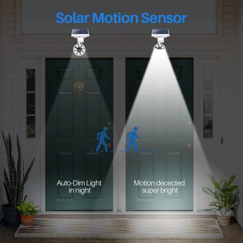 DrawGreen 1400Lm Solar Motion Sensor Light Outdoor Waterproof Led Security