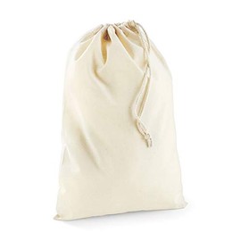 Natural Coloured Cotton Drawstring Bags in a choice of size (S 25cm x 30cm)***