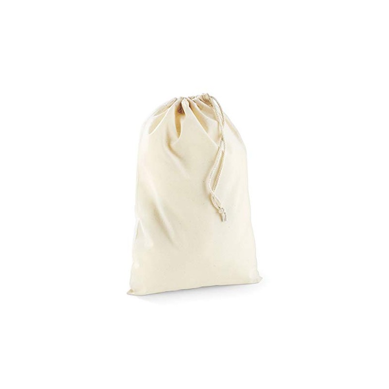 Natural Coloured Cotton Drawstring Bags in a choice of size