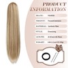 FESHFEN Straight Ponytail Extensions Long Drawstring Pony Tails Natural Synthetic