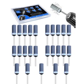 1500 Grit Sanding Drums for Dremel Rotary Tools Accessories, 25PCS Sanding Bits Kit for Dremel Sanding Bands with 1/8 inch Shank, Sandpaper Sticks Set for Plastic Wood Metal Grinding Polishing