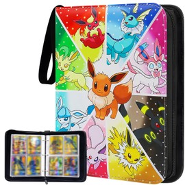 4 Pocket Card Binder, 400 Pockets Trading Card Binder, Collection Zip Binder, PU Leather Card Guardian Binder, Gifts for Birthday Christmas
