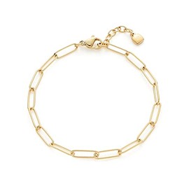 Leonardo Ciao Igana Bracelet Stainless Steel Filigree Oval Chain Links Gold-Coloured Link Bracelet Women's Jewellery 0216501650, Stainless Steel, No Gemstone