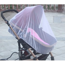 mosquitero para carriola, cubierta duradera de mosquitero para cochecitos, moisés, cunas, corralos, Pack N Plays, asientos de coche y mini cuna portátil, color blanco, paquete de 2