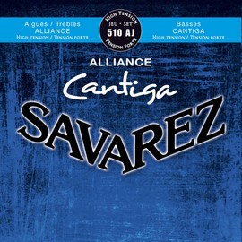 Savarez Classical Guitars Strings Alliance Cantiga Set 510AJ High Tension blue