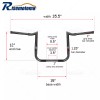 Risemotom8 Gloss Black 12" Meathook Ape Hanger Handlebar For Electra