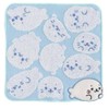 Shirotan Towel Handkerchief, White Batan Applique (Blue) Women's Character Hand