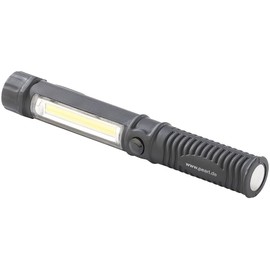 PEARL Hand Lamp: 2-in-1 LED Torch with COB LED Work Light, Magnet, 250 lm, 2.5 W (Torch with Magnetic Holder, Workshop Torch with Magnet, Magnetic)