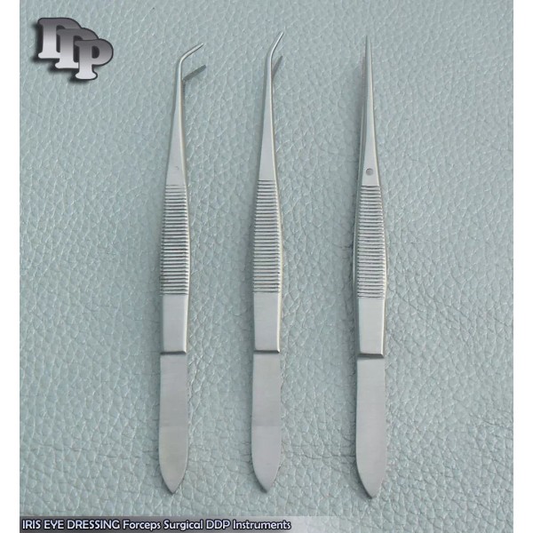 DDP Set Of 3 IRIS EYE DRESSING Forceps 4'' Surgical