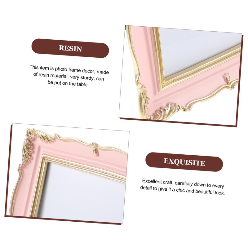 CIYODO 7 Inch Pink Resin European Photo Frame Home Decor