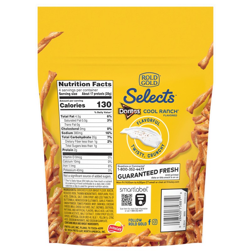 Rold Gold Selects, Cool Ranch Pretzel Twists, 4 Oz