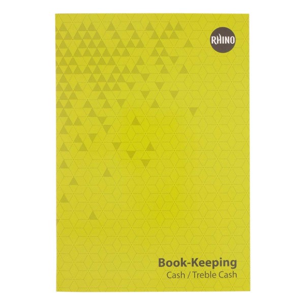 Rhino A4 Book keeping book 32 pages ruled accounts treble