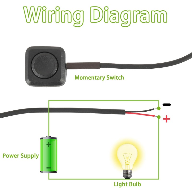 EPLZON 3 Pieces Piece Momentary Momentary Push Button On/Off Switch