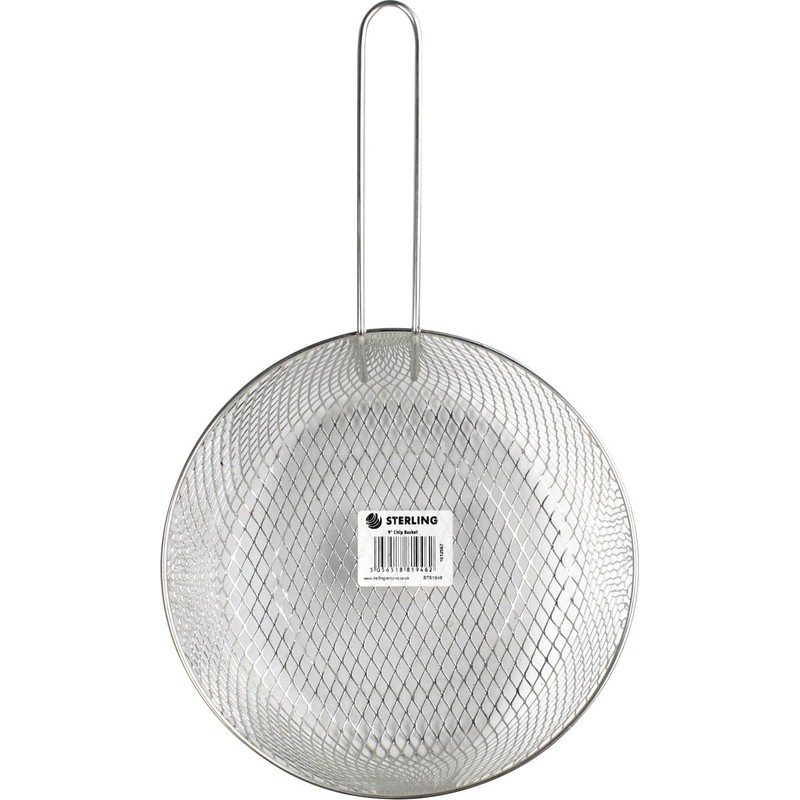 Professional Heavy Duty Deep Frying Chip Basket Oil Drainer (9"