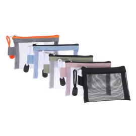 TOVINANNA Pcs Mini Mesh Makeup Bag Set Lipstick Travel Organizer Mesh Toiletry Bag for Women Portable Skincare Storage Pouch Secure Zipper Closure Travel Home Essentials