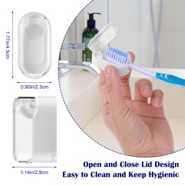 Toothbrush Covers for Multiple Models, Mini Wall Mounted Hanging Tooth Brush Head Organizer Protective Case Fits Most Standard and Electric Toothbrush Heads for House Travel Camping Bathroom School