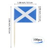 QQSD Scotland Toothpick Flag Scottish Small Mini Cupcake Topper Flags,100
