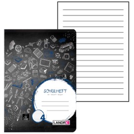 Landre Notepad A5 for All Standard Letterings 80 g/m² Fine Wood-Free Writing Paper Pack of 10 3 Assorted Designs 16 Blatt