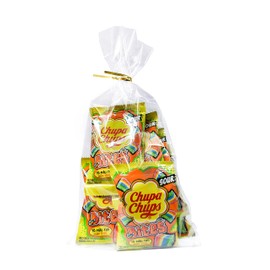 Wowfit 50 CT 7x13 Inches Clear Cellophane Gift Bags with 6" Gold Twist Ties – Large Cello Bags for Cookies, Candies, Treats, Popcorn, Mugs, Party Favors, and Gift Wrapping – Sturdy & Food Safe