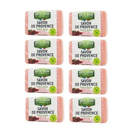 Maitre Savon de Marseille (Value Set of 8) Marseille Soap, Rose Soap, 3.5 oz (100 g) x 8 Packs