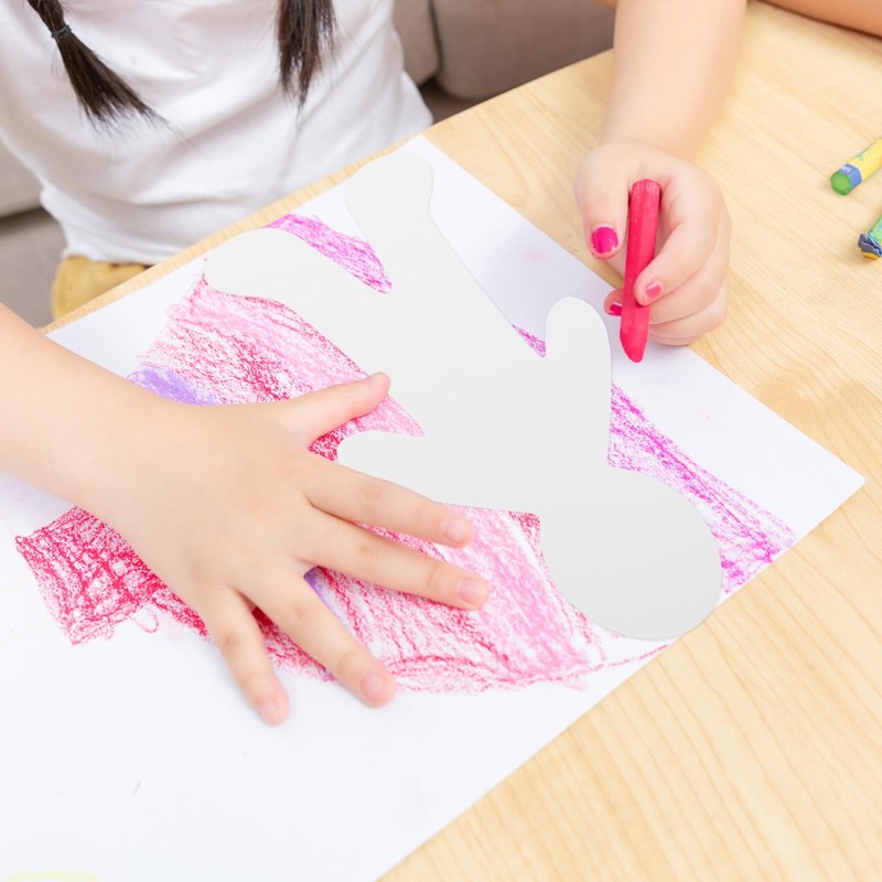 NUOBESTY 20Pcs Paperboard People Cutouts Blank Human Shapes for Kids