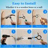KULOLO 6 Pack Black Screw Hooks with Safety Buckle -