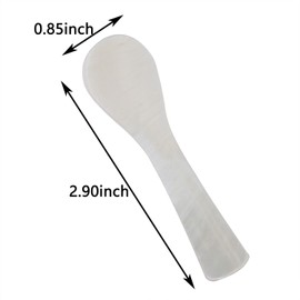 ZZHXSM 4pcs Shell Stirring Spoon 7cm White Shell Ice Cream Coffee Spoon Caviar Spoon Teaspoon Kitchen Tool for Ice Cream, Caviar, Cubilose, Butter, etc.