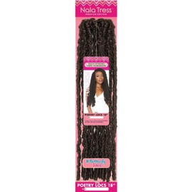 Janet Collection Crochet Braids Nala Tress Poetry Locs 18" (Butterfly Locs) (1-pack, 4)