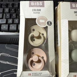 BIBS Pacifiers  Infinity/ Colour Nipple 2 PACK X2, Size 0-6 Months Size 1-2