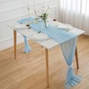 Aoksunova Table Runner, Blue Chiffon Table Runner, Tulle, 300 x