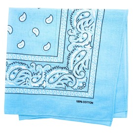 MDSTYLE - Bandana 100% algodón para hombres y mujeres, 22 x 22 pulgadas, patrón paisano, Azul Claro 3pcs, 22" X 22"