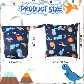 Zip Type/Button Type Wet Bags, Pack of 2 Laundry Bags Nursery, Wet Bag, Nappy Bag, Reusable Wet Bag, Wet Dry Cloth Nappy Bag, Wet Bag Nursery for Travel on the Go, navy, Wet Bag Nappy Bag