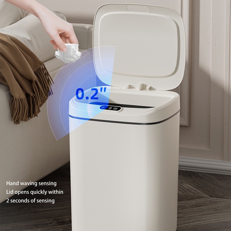Automatic Motion Sensor Trash Can with Lid Smart Touchless Garbage