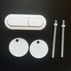 WinZo Toilet Oval Dual Flush Button with Toilet Seat Bolts