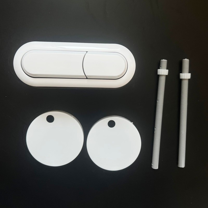 WinZo Toilet Oval Dual Flush Button with Toilet Seat Bolts