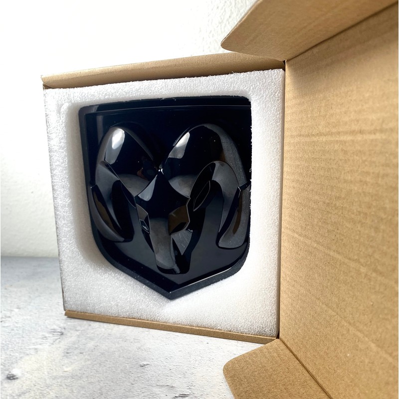 Autogem 2006-2018 RAM Truck Tailgate Emblem – Black Finish, Durable