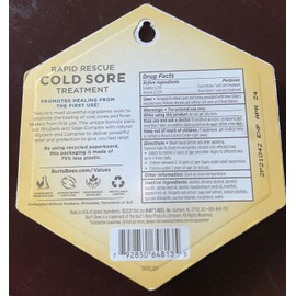 Burt's Bees Rapid Rescue Cold Sore Treatment Rhubarb & Sage Complex .07oz  04/24