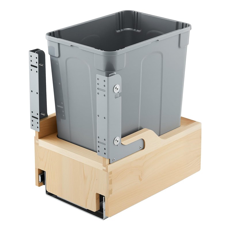 VEVOR Wood Pullout Trash Can for Kitchen Cabinets, 35 QT